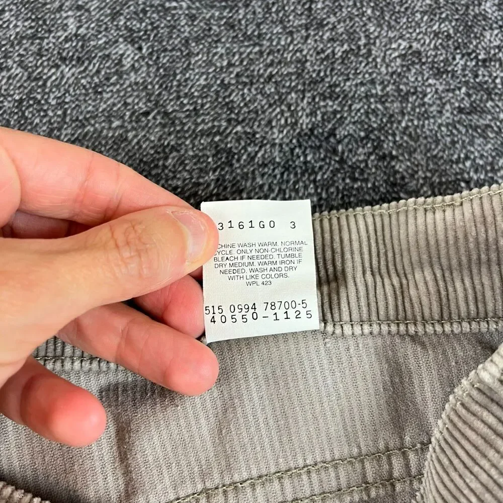 Vtg 90s Orange Tab Levi's 550 Gray Corduroy Men's 32X34 (31X33) Straight Jeans